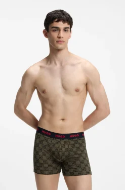 Three-pack boxer briefs in stretch cotton