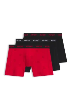 Three-pack boxer briefs in stretch cotton