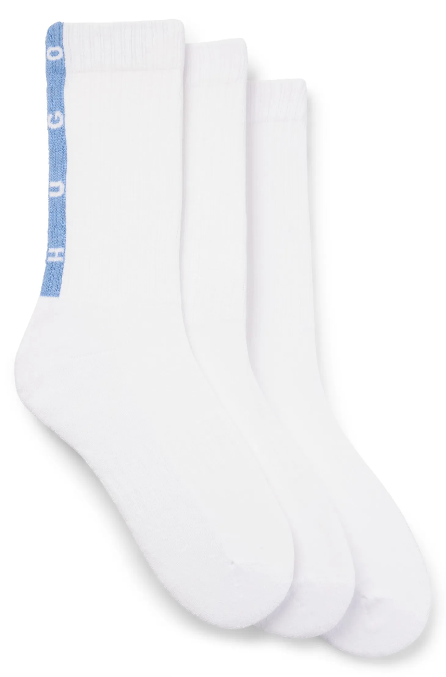 Three-pack casual socks with plush sole
