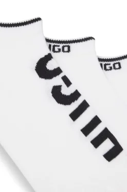 Three-pack of ankle socks with logos