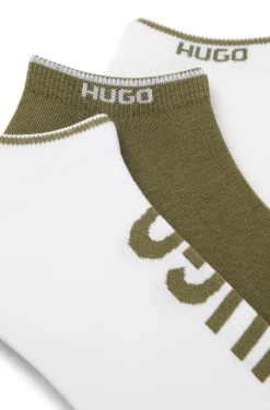Three-pack of ankle socks with logos
