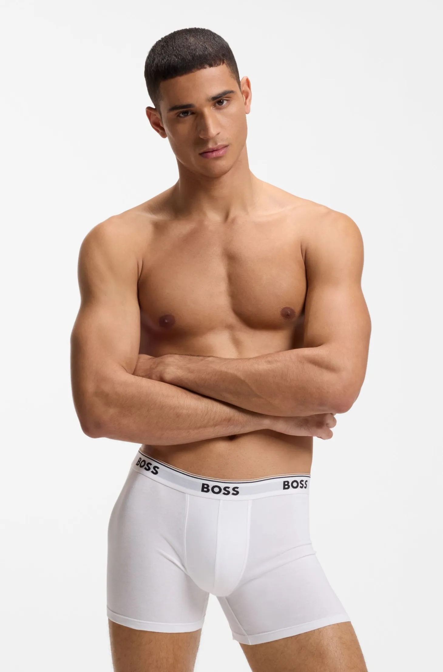 Three-pack of boxer briefs in stretch cotton