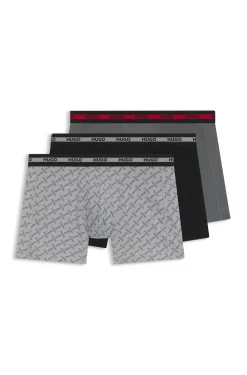 Three-pack of boxer briefs with repeat-logo waistbands