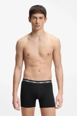 Three-pack of boxer briefs with repeat-logo waistbands