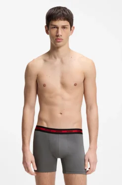 Three-pack of boxer briefs with repeat-logo waistbands