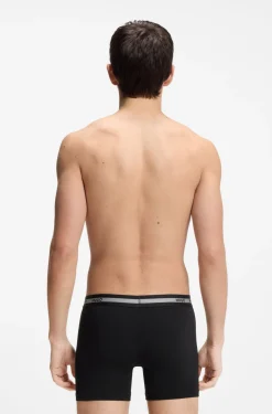 Three-pack of boxer briefs with repeat-logo waistbands