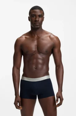 Three-pack of cotton-blend trunks
