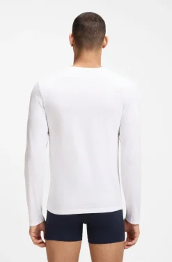 Three-pack of cotton T-shirts with logo embroidery
