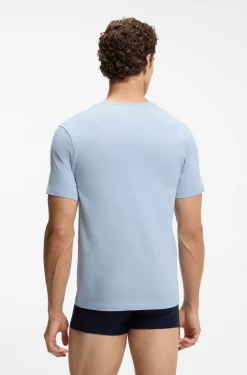 Three-pack of cotton underwear T-shirts with embroidered logo