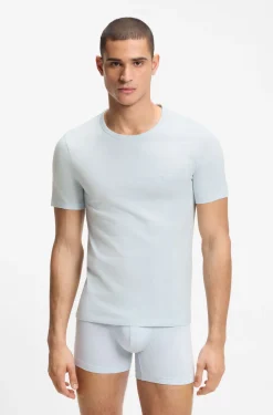 Three-pack of cotton underwear T-shirts with embroidered logo