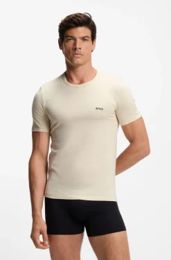 Three-pack of cotton underwear T-shirts with embroidered logo