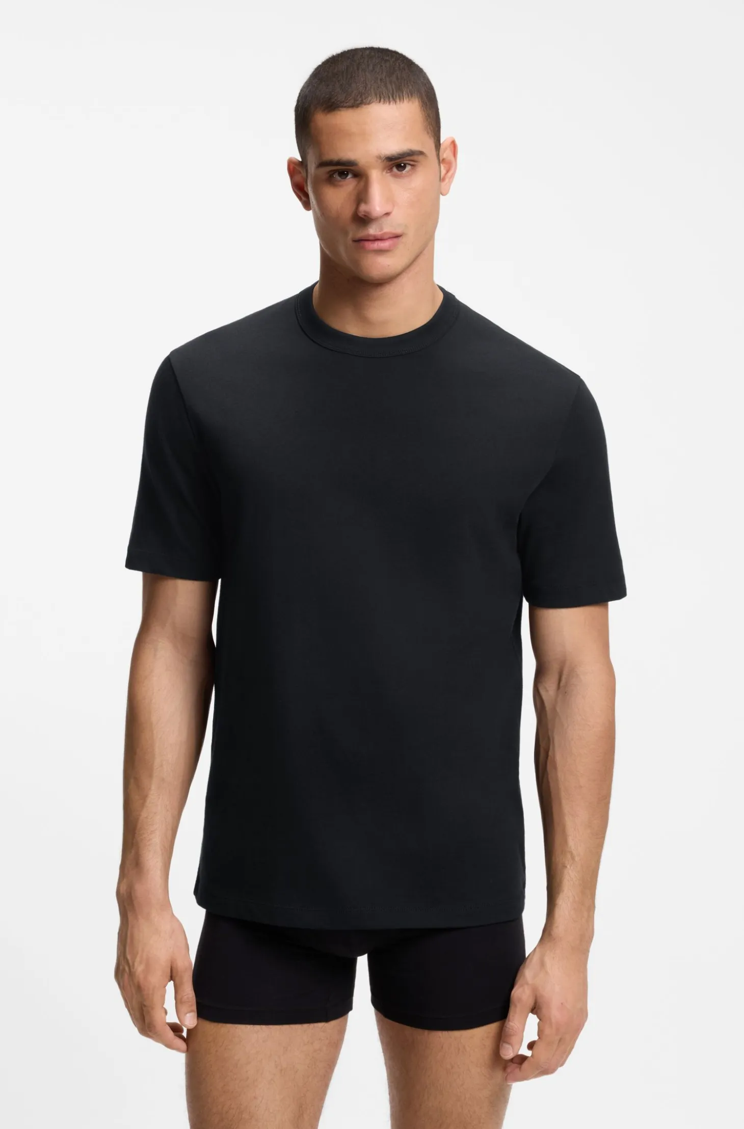 Three-pack of crew-neck T-shirts in cotton