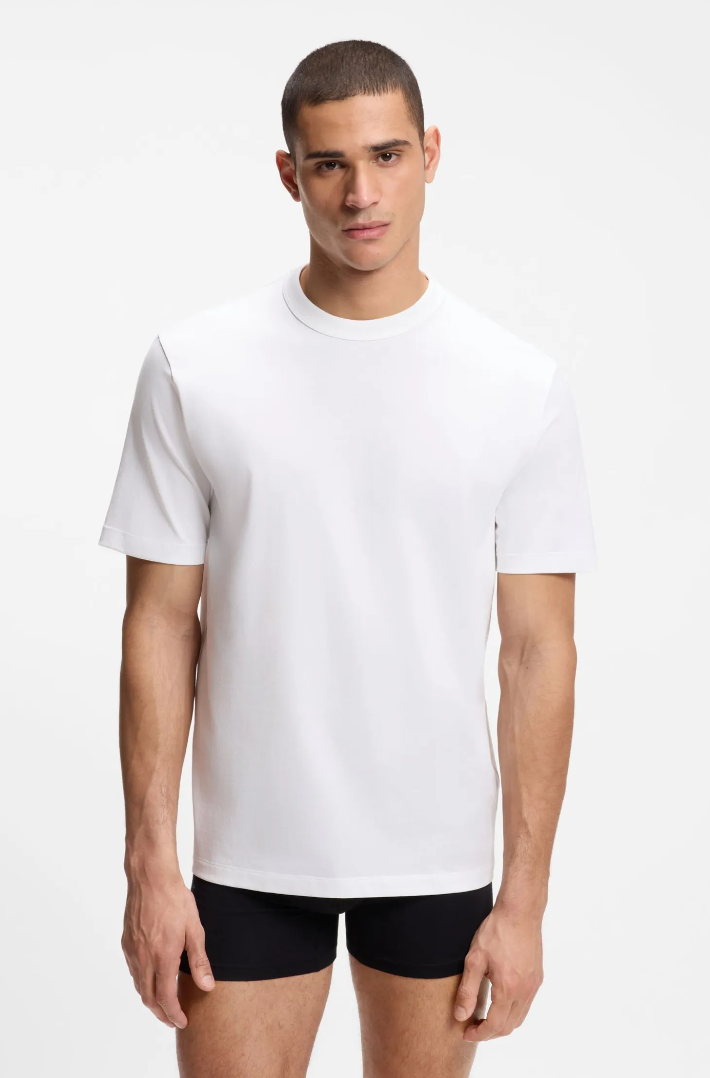 Three-pack of crew-neck T-shirts in cotton