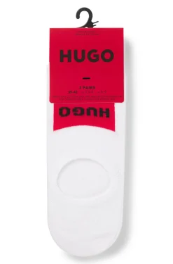 Three-pack of invisible socks with red logo labels