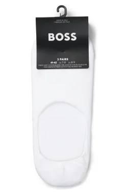 Three-pack of invisible socks in a cotton blend