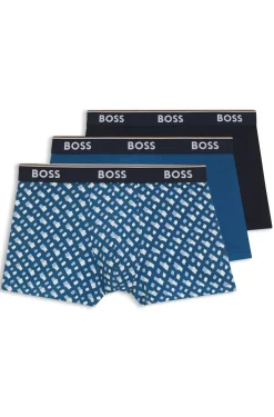 Three-pack of logo-detail trunks in stretch cotton