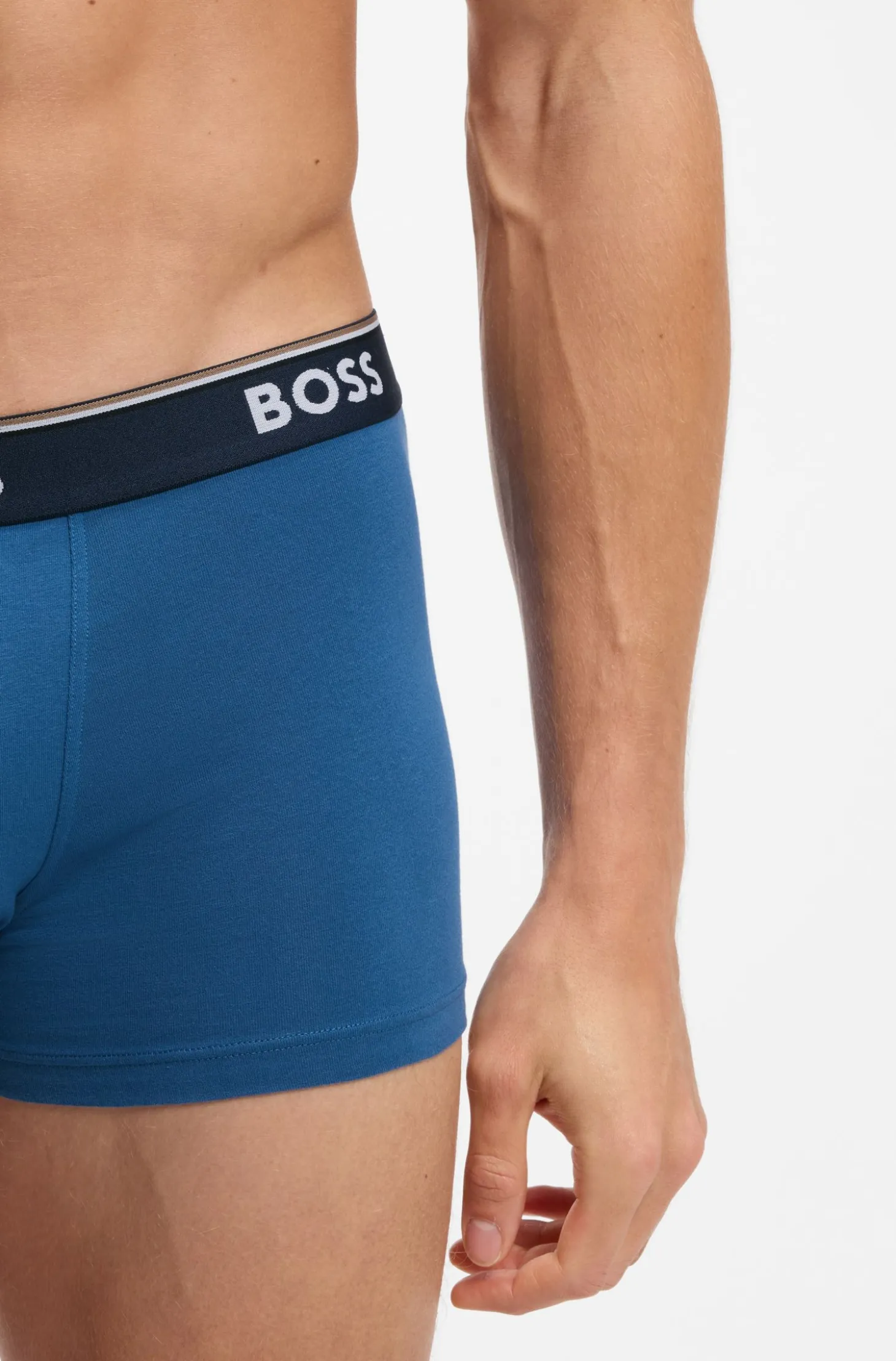 Three-pack of logo-detail trunks in stretch cotton