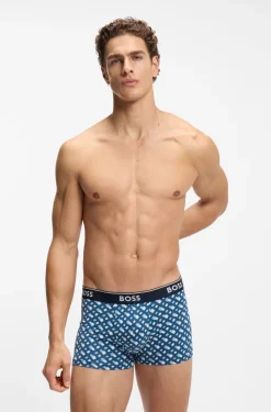 Three-pack of logo-detail trunks in stretch cotton