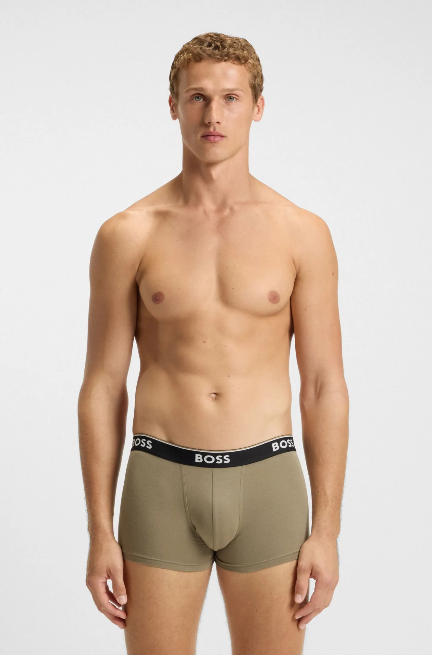 Three-pack of logo-detail trunks in stretch cotton