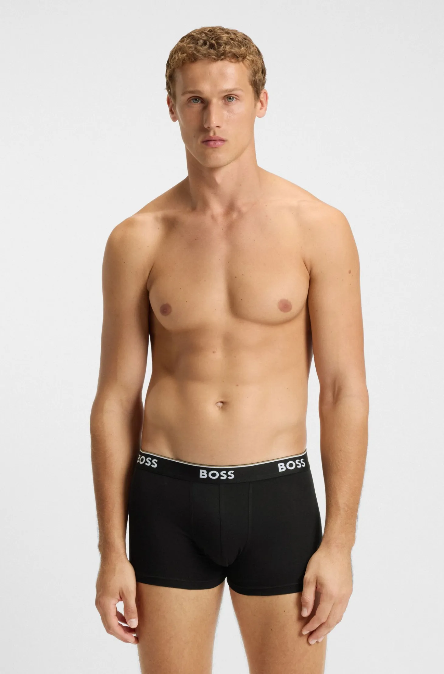 Three-pack of logo-detail trunks in stretch cotton