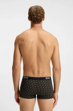 Three-pack of logo-detail trunks in stretch cotton