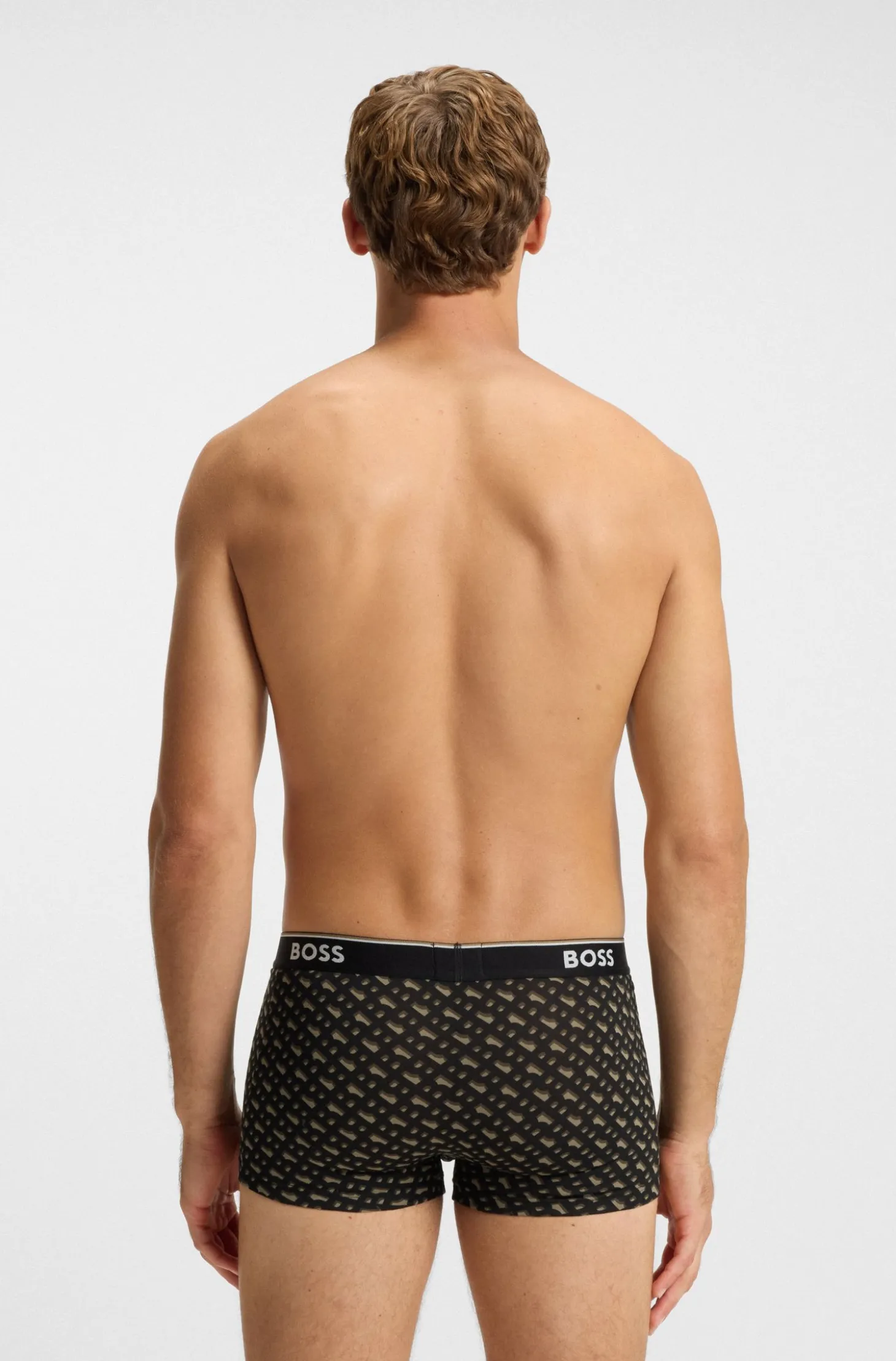 Three-pack of logo-detail trunks in stretch cotton