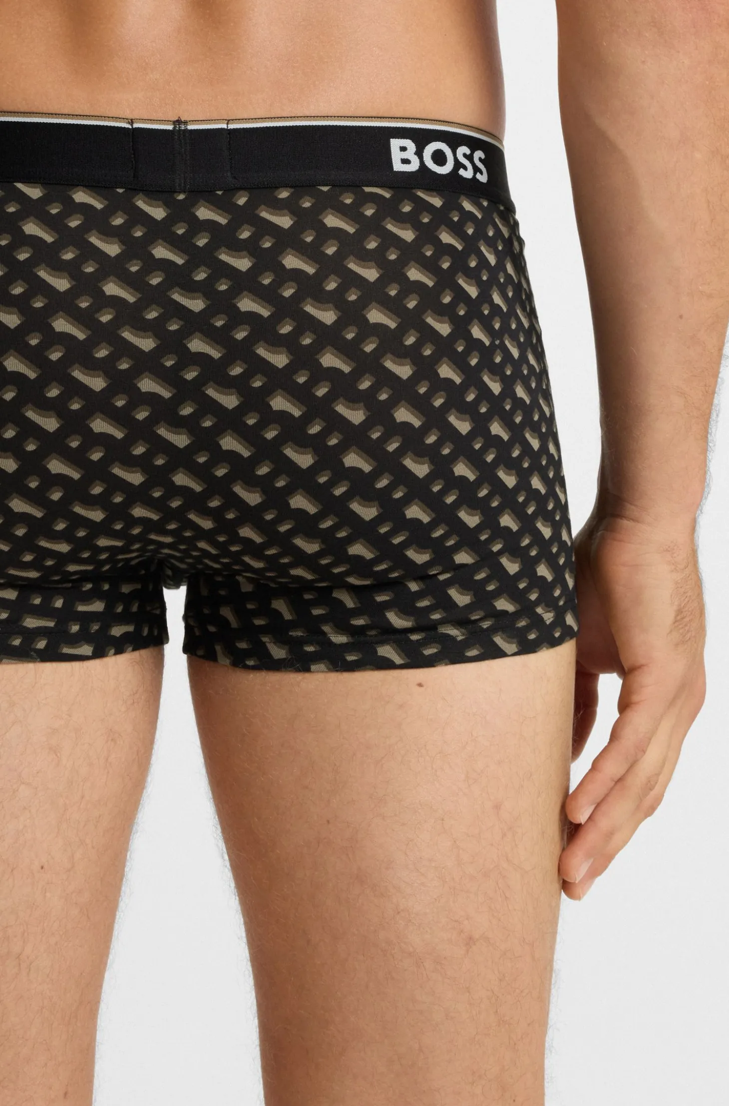Three-pack of logo-detail trunks in stretch cotton