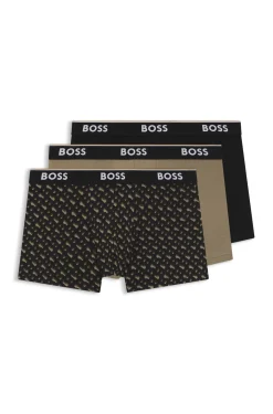Three-pack of logo-detail trunks in stretch cotton