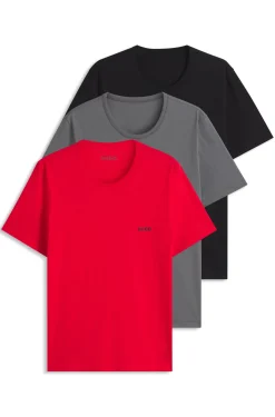 Three-pack of logo-print underwear T-shirts in cotton