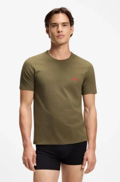 Three-pack of logo-print underwear T-shirts in cotton