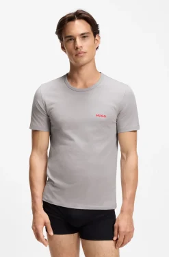 Three-pack of logo-print underwear T-shirts in cotton
