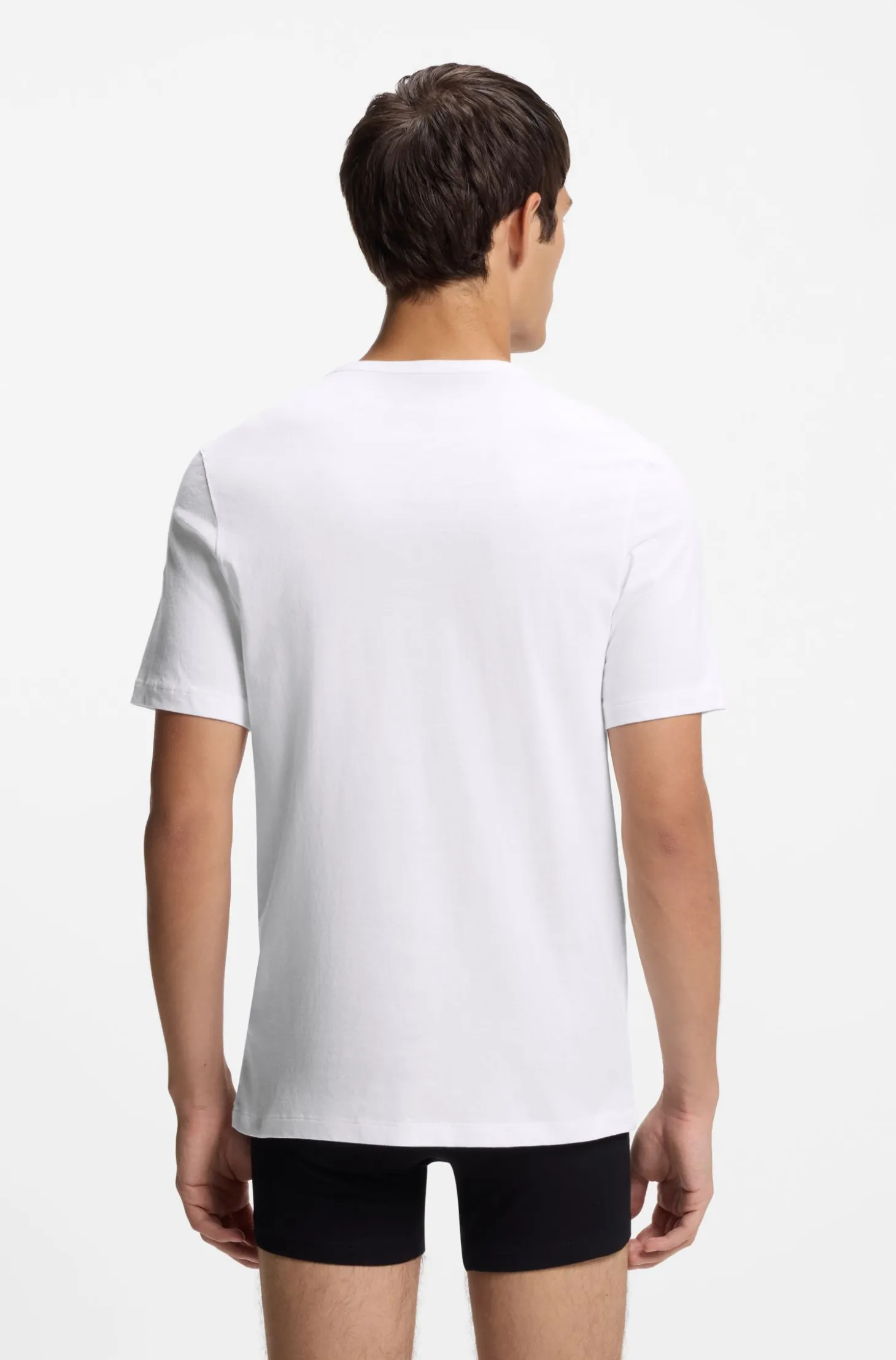 Three-pack of logo-print underwear T-shirts in cotton
