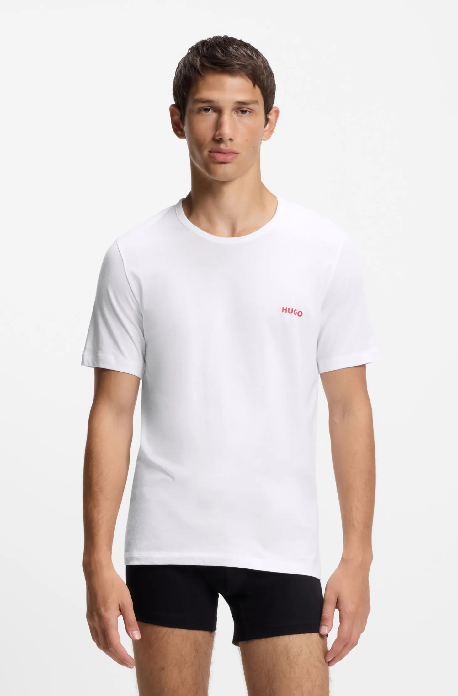 Three-pack of logo-print underwear T-shirts in cotton