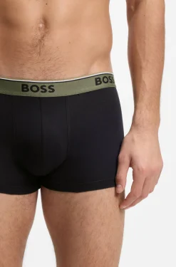 Three-pack of logo-waistband trunks in cotton