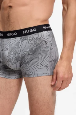 Three-pack of logo-waistband trunks in stretch cotton