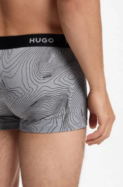 Three-pack of logo-waistband trunks in stretch cotton