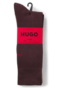 Three-pack of regular-length socks with logos