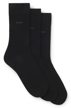 Three-pack of regular-length socks in stretch fabric