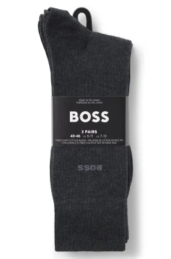 Three-pack of regular-length socks in stretch fabric