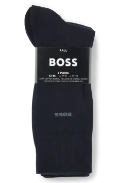 Three-pack of regular-length socks in stretch fabric