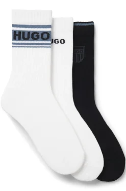 Three-pack of short-length logo socks