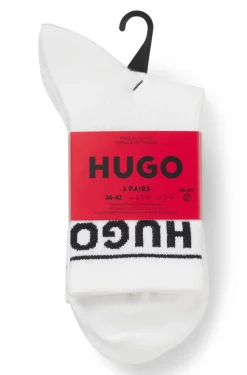 Three-pack of short-length socks with logo