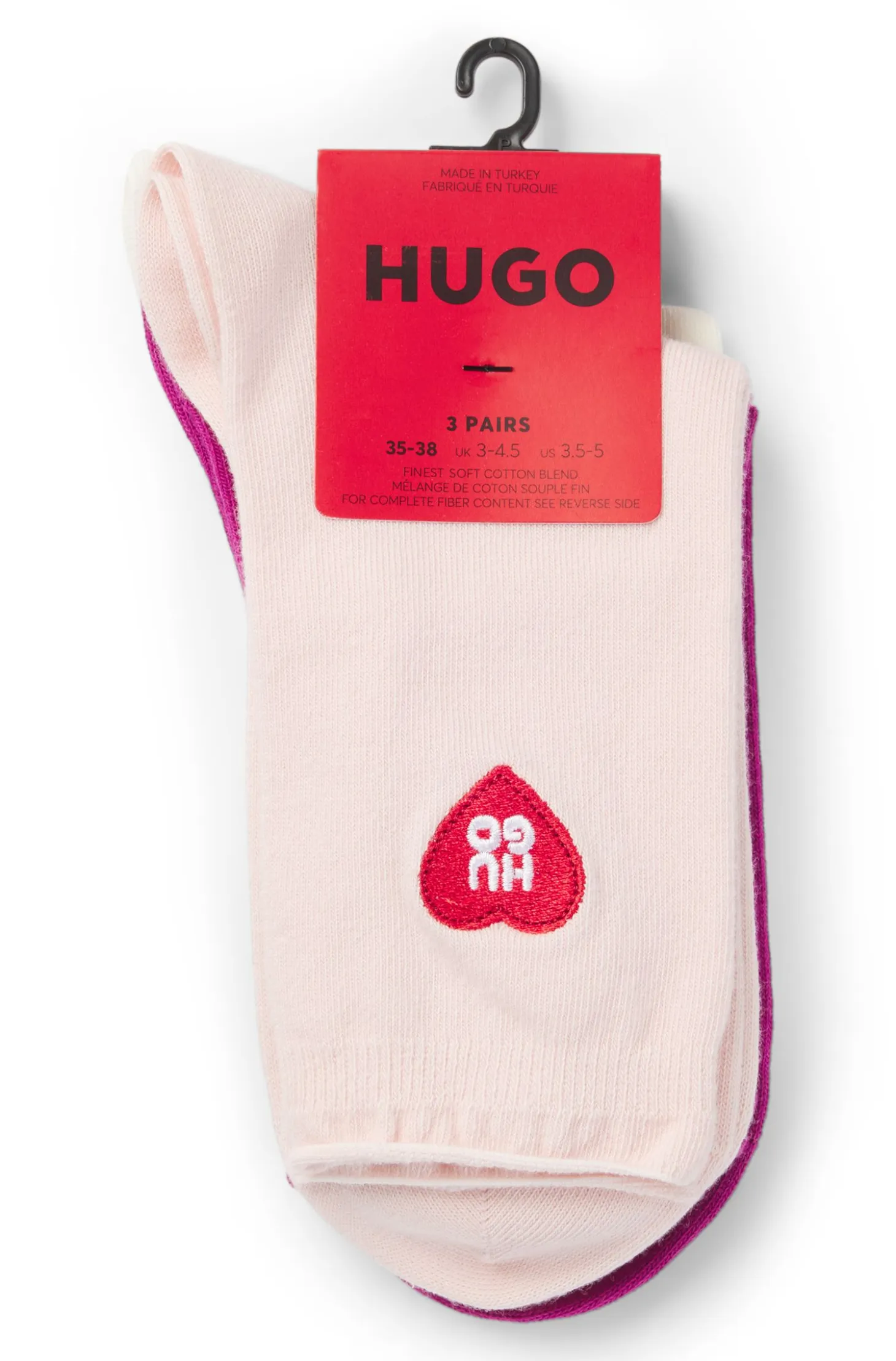 Three-pack of short-length socks with logo details