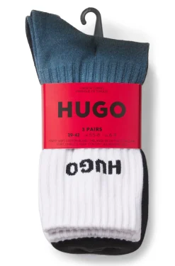 Three-pack of short socks with logos