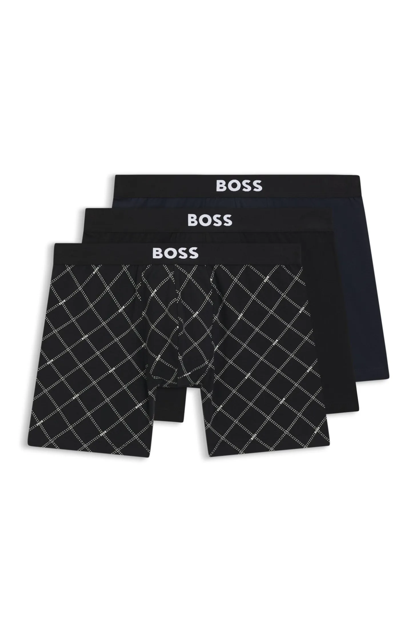 Three-pack of stretch-cotton boxer briefs