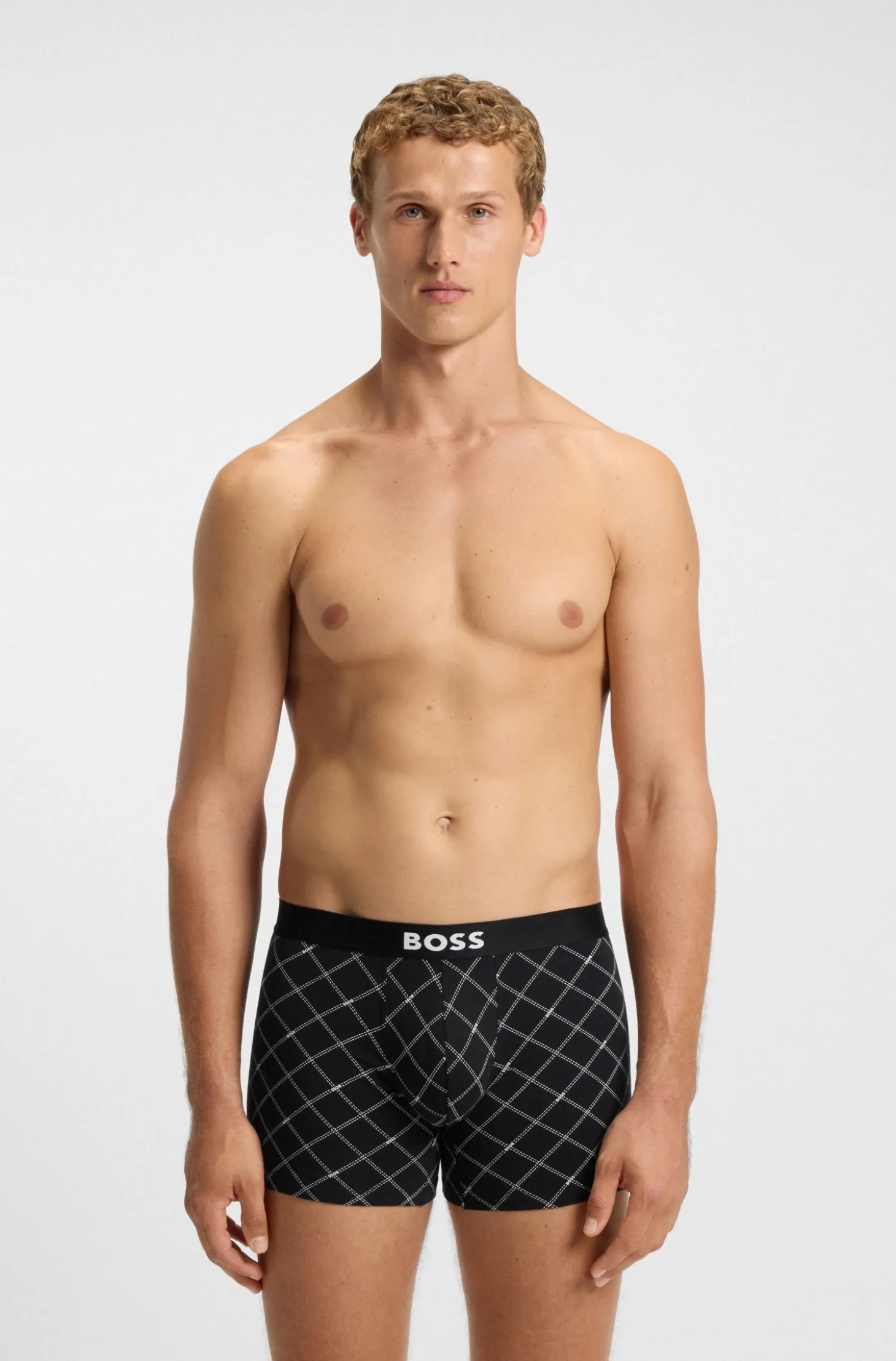 Three-pack of stretch-cotton boxer briefs