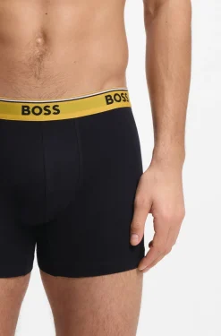 Three-pack of stretch-cotton logo-waistband boxer briefs