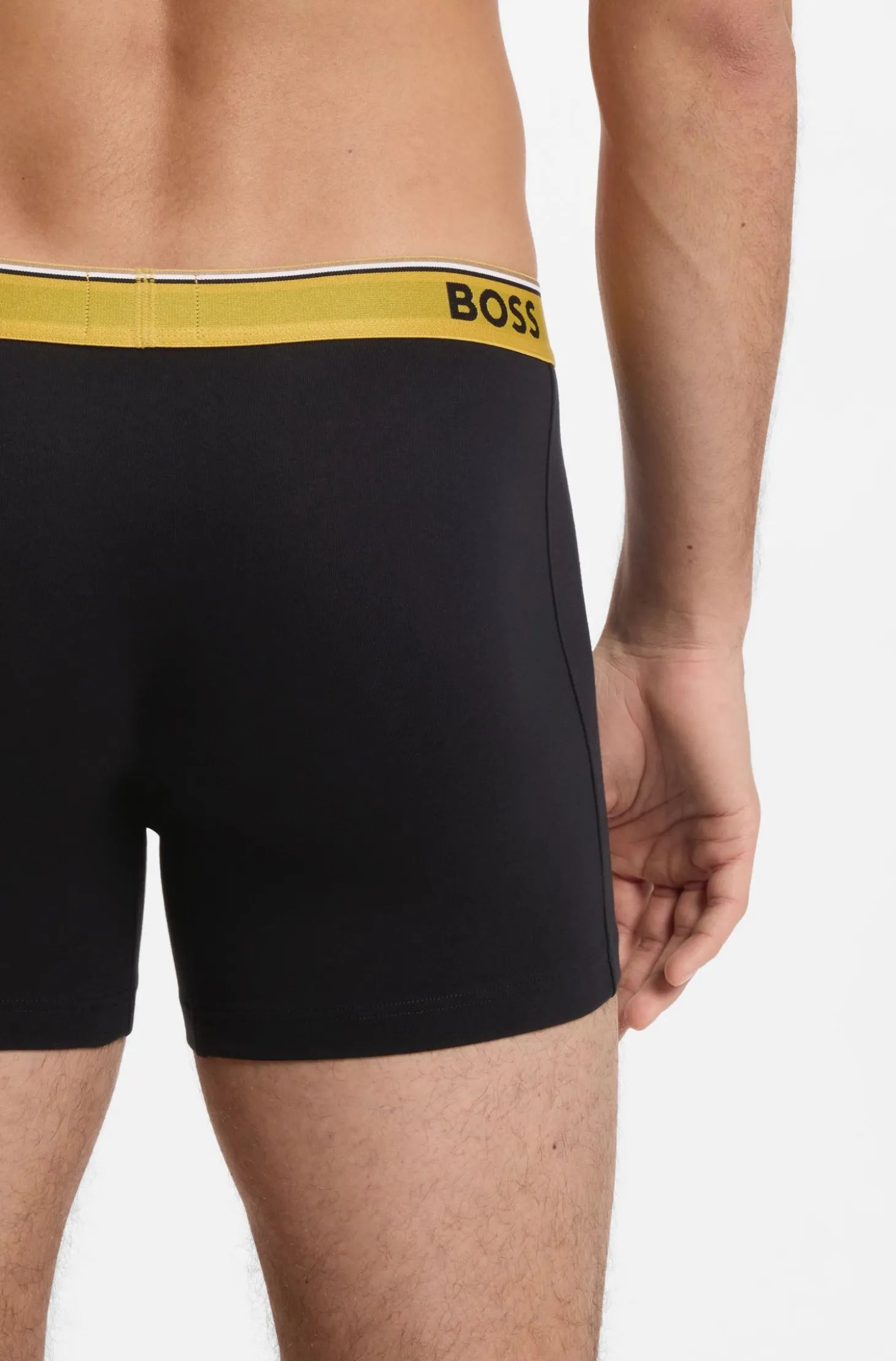 Three-pack of stretch-cotton logo-waistband boxer briefs