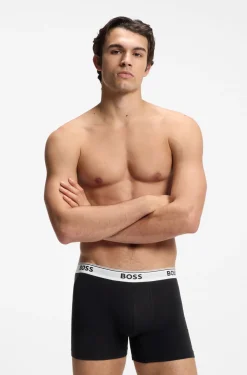 Three-pack of stretch-cotton logo-waistband boxer briefs