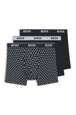 Three-pack of stretch-cotton logo-waistband boxer briefs